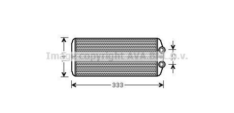 Радиатор отопителя салона PSA Partner Berlingo 08> 1.6VTi 1.6 HDI MT AC+/- AVA AVA COOLING PEA6312