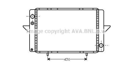 Радіатор двигуна AVA COOLING RT2107