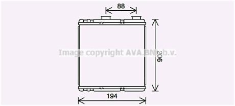 Радіатор опалювача салону Renault Laguna III AVA AVA COOLING RT6634 (фото 1)