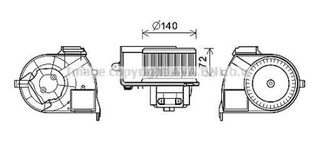 Вентилятор отопителя салона Renault Kangoo I AC+ AVA AVA COOLING RT8617