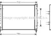 Радиатор охлаждения двигателя Renault Megane I (96-02) MT/AT AC+ AVA AVA COOLING RTA2241 (фото 2)