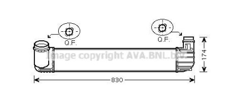 Интеркулер Renault Megane III 1,6CDI 1,9DCI 2,0TCe. AVA COOLING RTA4411