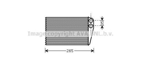 Радиатор отопителя салона Renault Megane II Scenic II 02>07 AVA AVA COOLING RTA6354