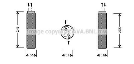 Осушитель кондиционера Renault Logan 1,6i I 04>10 MT/AT AVA AVA COOLING RTD094