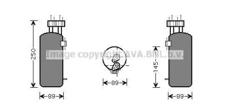 Осушитель кондиционера Renault Megane II Scenic II 02>08, Kangoo II 08> MT/AT, AVA COOLING RTD330