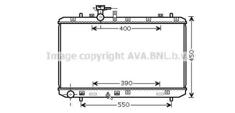 Радіатор охолодження двигуна Suzuki SX4 (06-) 1,6i MT AVA AVA COOLING SZA2084 (фото 1)