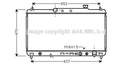 Радиатор охлаждения двигателя Toyota Camry (96-02) 2,2i 3,0i AT/MT. AVA COOLING TO2236