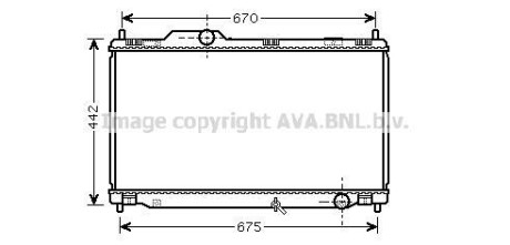 Радіатор охолодження двигуна Lexus IS250 (06-) AVA AVA COOLING TO2461 (фото 1)