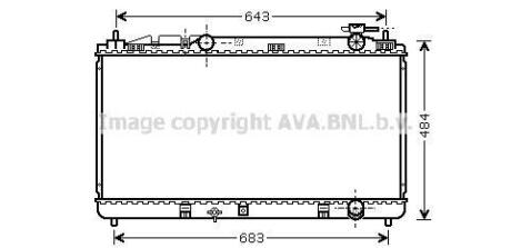Радиатор охлаждения двигателя Toyota Camry (06-) 2,4i MT AVA AVA COOLING TO2598
