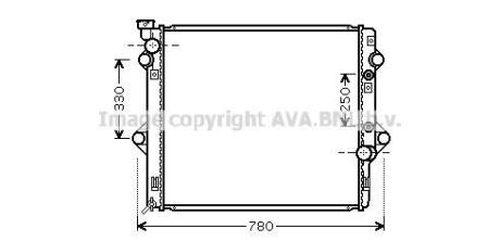 Радіатор, Система охолодження двигуна CLEVER FIT AVA COOLING TOA2478 (фото 1)