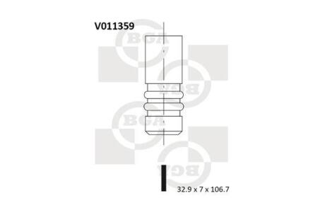 Клапан двигуна BGA V011359