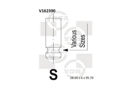 Клапан двигателя BGA V162390