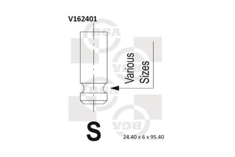 Клапан двигуна BGA V162401