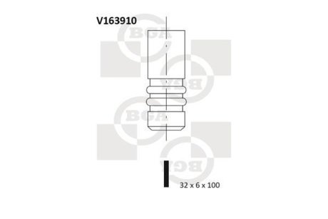 Клапан двигателя BGA V163910