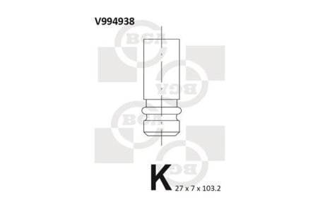 Клапан двигателя BGA V994938