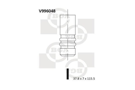 Клапан випуск. 2.5TDi Jumper/Boxer 97-02 BGA V996048