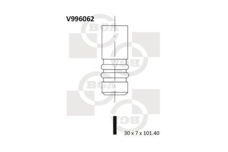 Клапан двигателя BGA V996062