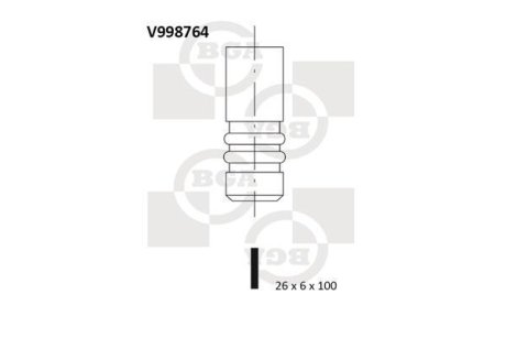 Клапан двигателя BGA V998764