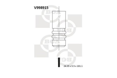 Клапан двигателя BGA V998915