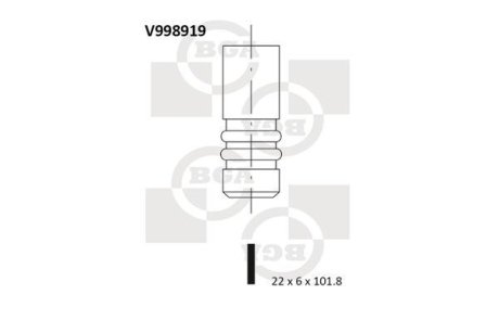 Клапан двигателя BGA V998919