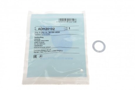 Фото 1 - уплотняющее кольцо BLUE PRINT ADH20102 Уплотняющее кольцо BLUE PRINT ADH20102 (фото 1)