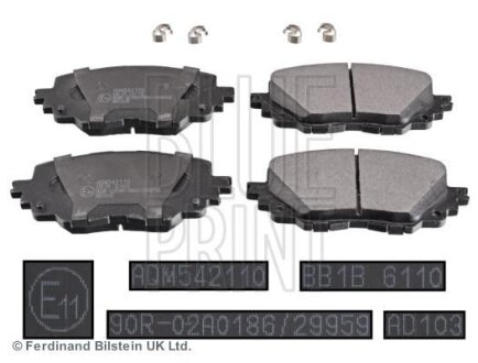 Комплект гальмівних колодок BLUE PRINT ADM542110
