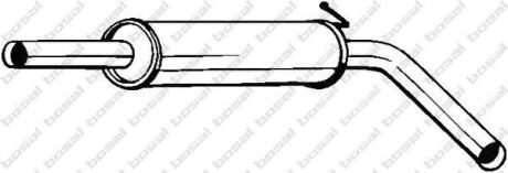 Резонатор (средняя часть) алюминизированная сталь Skoda Fabia 1.4 (00-) BOSAL 220039