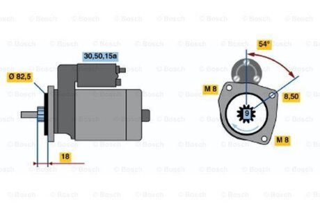 Стартер BOSCH 0986013590