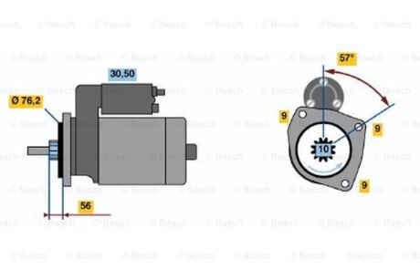 Стартер BOSCH 0986016190