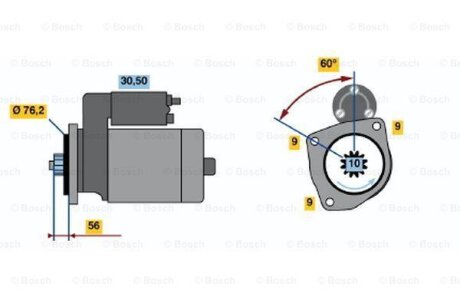 Стартер BOSCH 0986018470