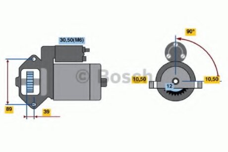 Стартер BOSCH 0986021810