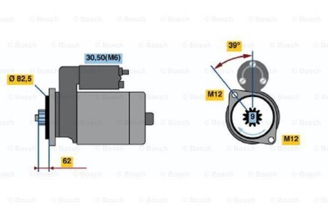 Стартер BOSCH 0986022460
