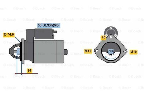 Стартер BOSCH 0986022930