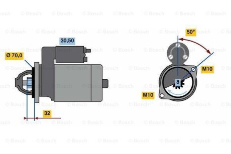 Стартер BOSCH 0986023230