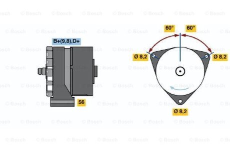 Генератор BOSCH 0986031020