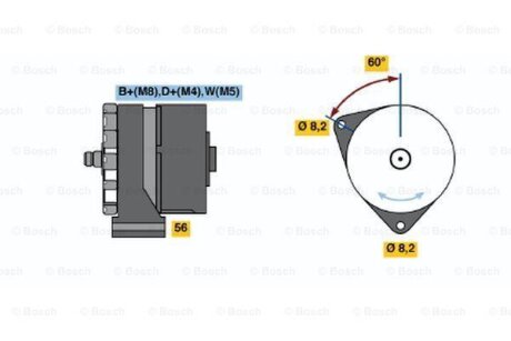 Генератор BOSCH 0986034430