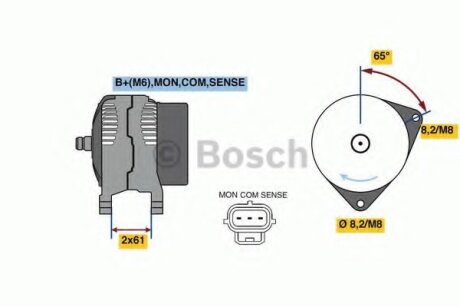 Генератор BOSCH 0986044651