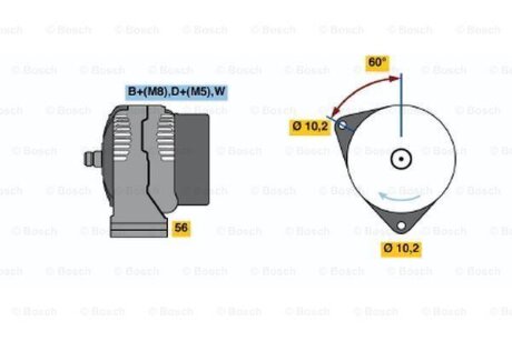 Генератор BOSCH 0986046000