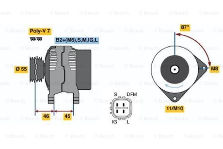 Генератор BOSCH 0986046120