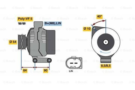 Генератор BOSCH 0986048400