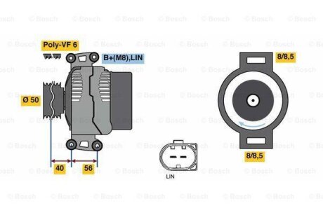 Генератор BOSCH 0986048450