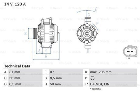 Генератор BOSCH 0986049010