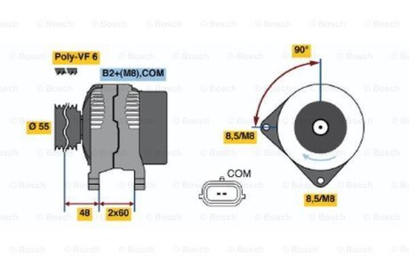 Генератор BOSCH 0986049030