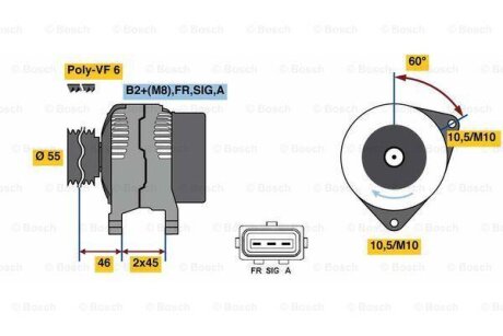 Генератор BOSCH 0986049071