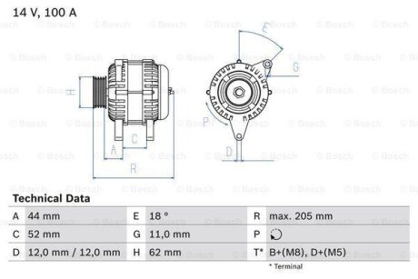 Генератор BOSCH 0986049231