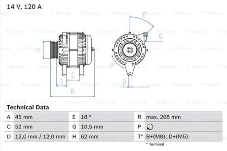 Генератор BOSCH 0986049400