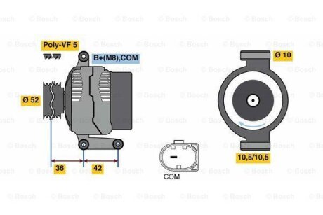 Генератор BOSCH 0986081040