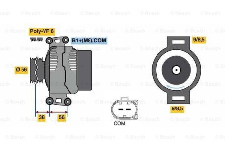Генератор BOSCH 0986081370