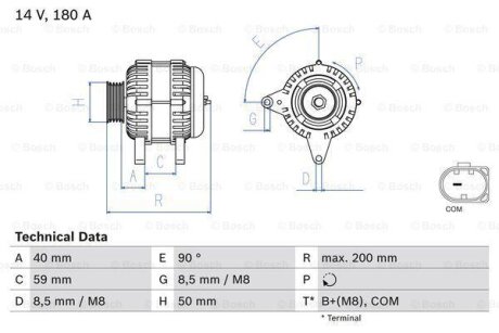 Генератор BOSCH 0986083310