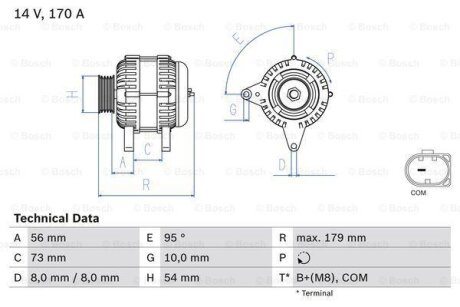 Генератор BOSCH 0986083470